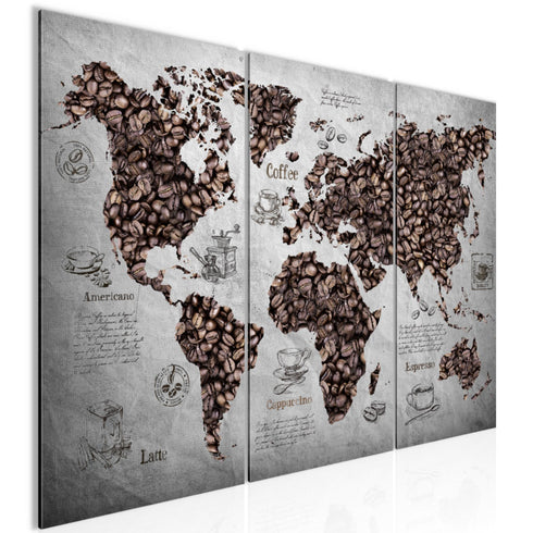 Wandbilder Wohnzimmer XXL Küche Kaffee Moderne Bilder Weltkarte